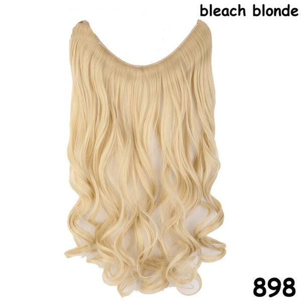 Invisible Fish Line Wavy Heat Resistant Hair Piece Extensions