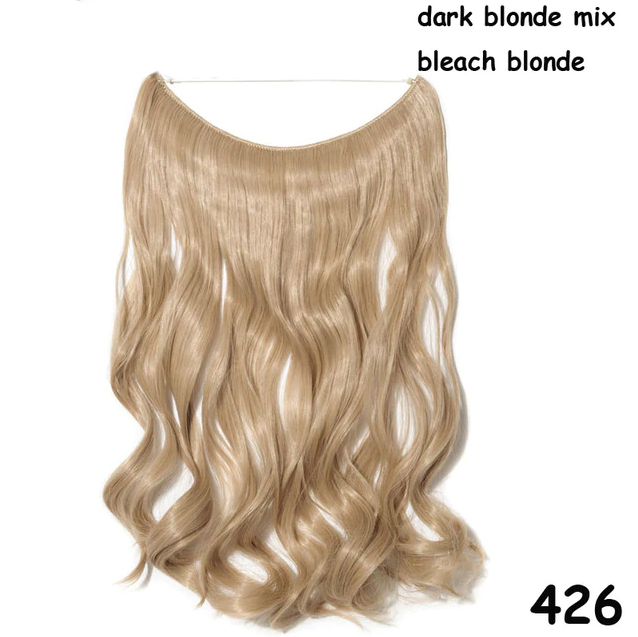 Invisible Fish Line Wavy Heat Resistant Hair Piece Extensions
