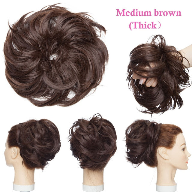 7 Inch Messy Bun Tousled Hairpiece