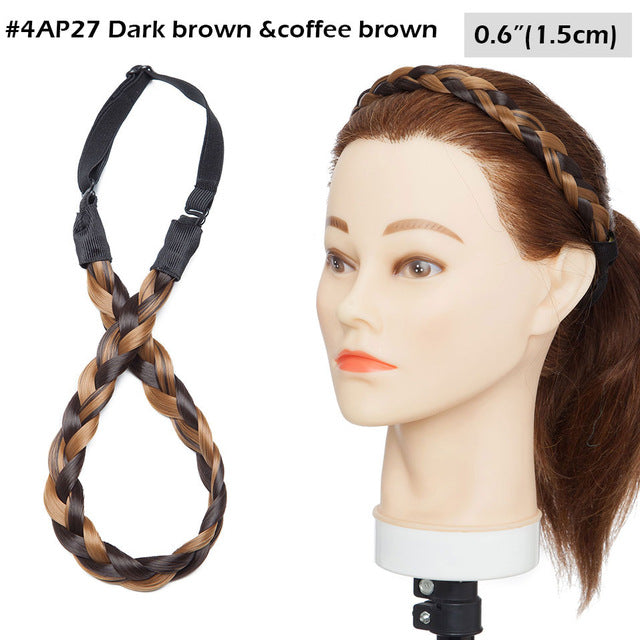 3 Sizes Headband Braids Hair with Adjustable Belt